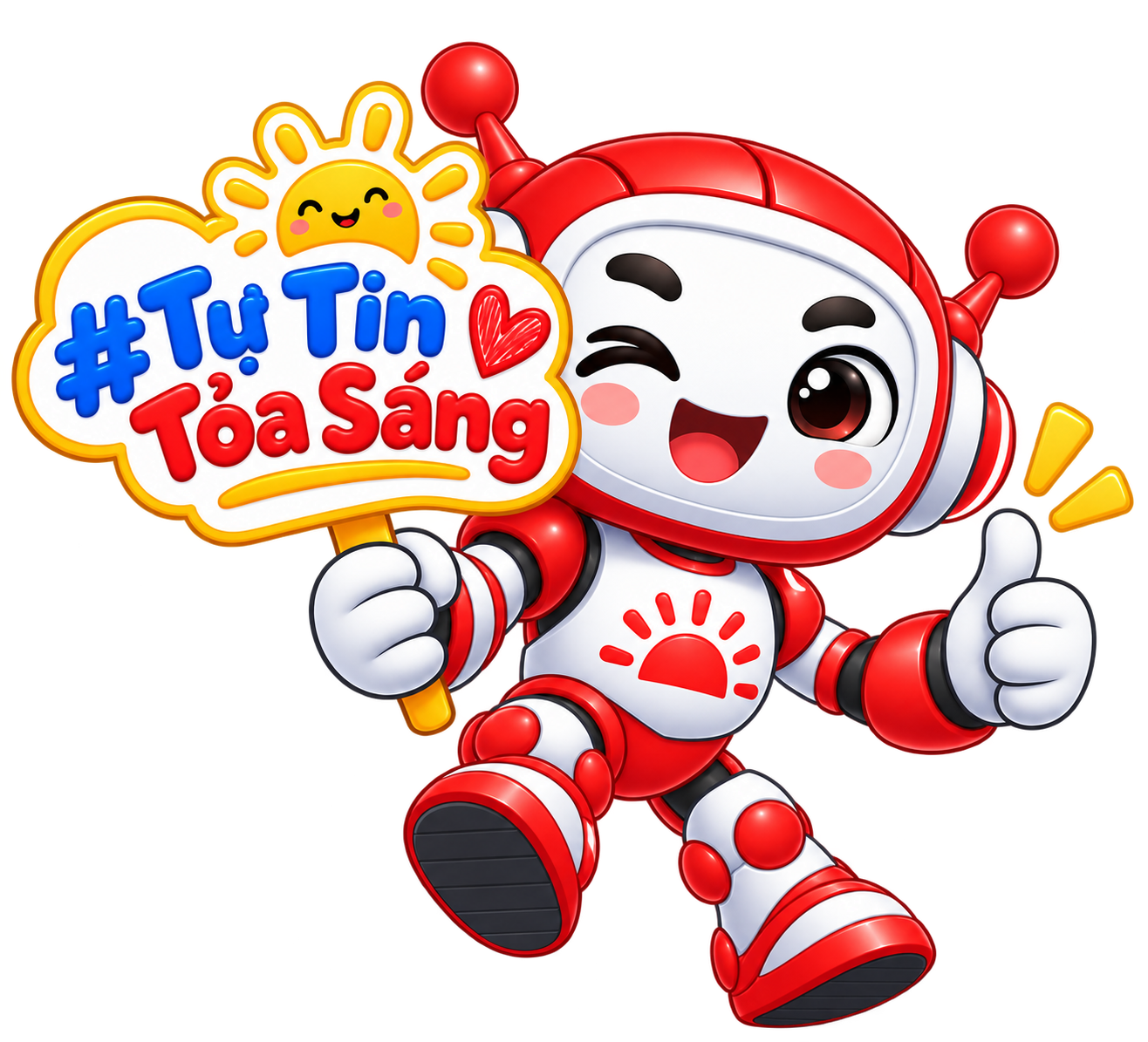 Cúp chiến thắng MindShine với các biểu tượng toán học, hình học và ngôi sao vàng